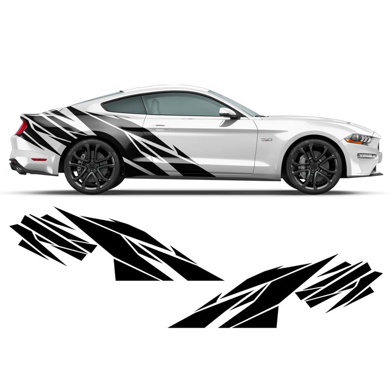 Warlord Side Graphics, for Ford Mustang