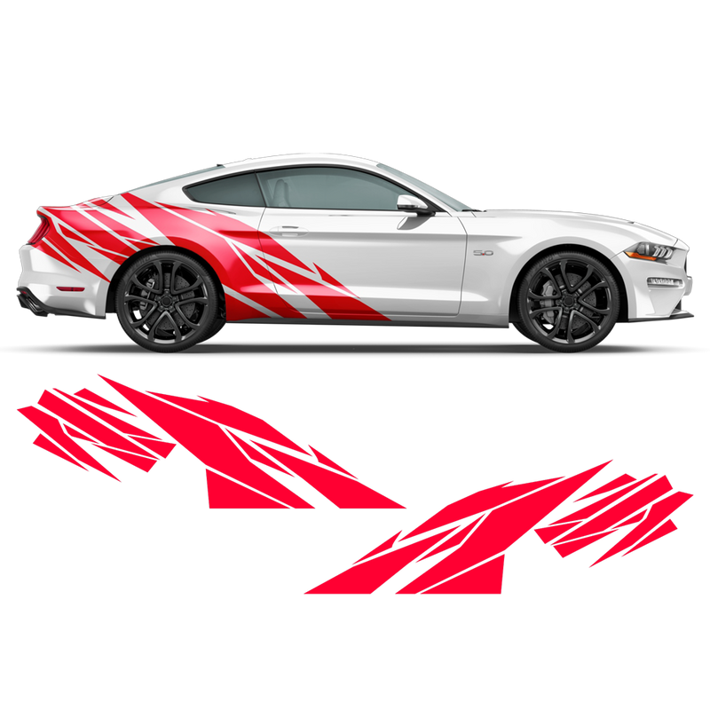 Warlord Side Graphics, for Ford Mustang