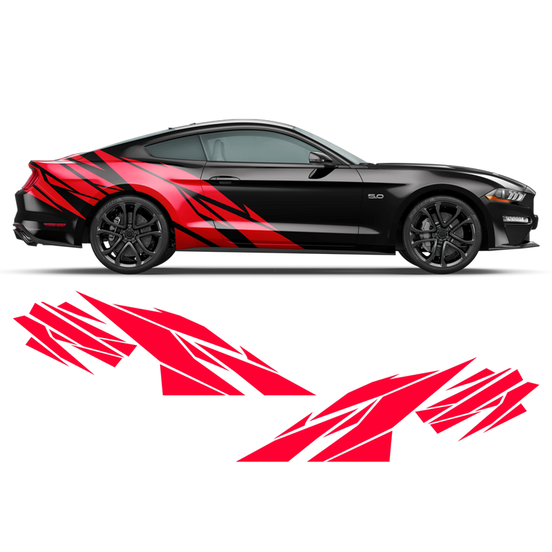 Warlord Side Graphics, for Ford Mustang