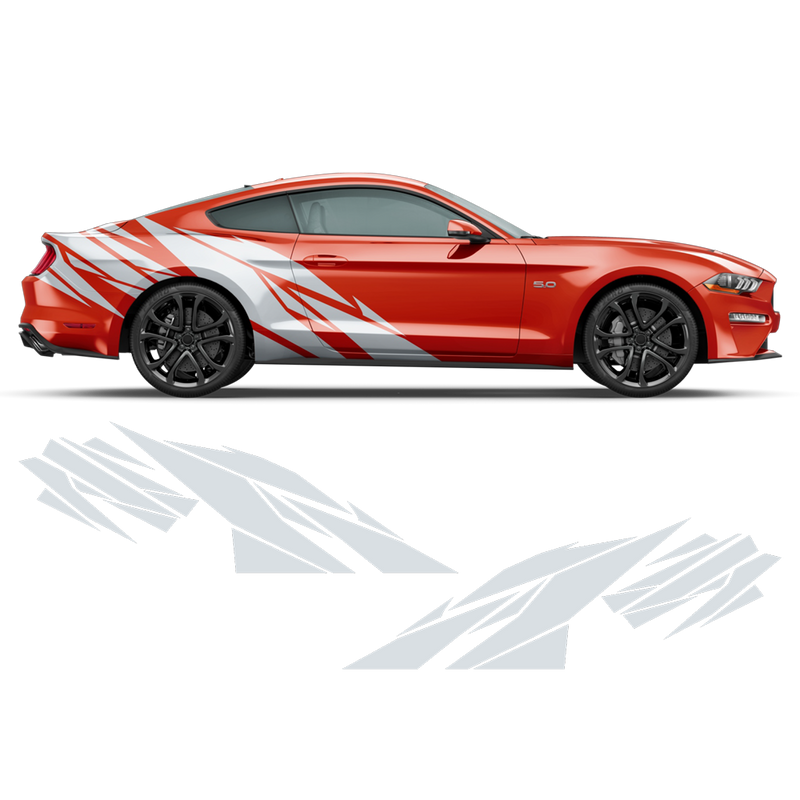 Warlord Side Graphics, for Ford Mustang