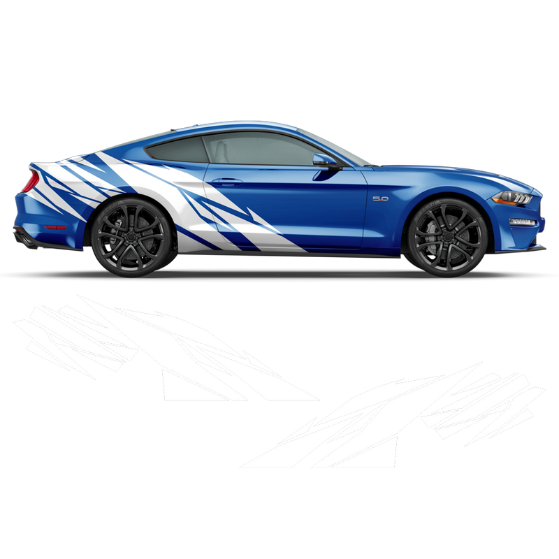 Warlord Side Graphics, for Ford Mustang