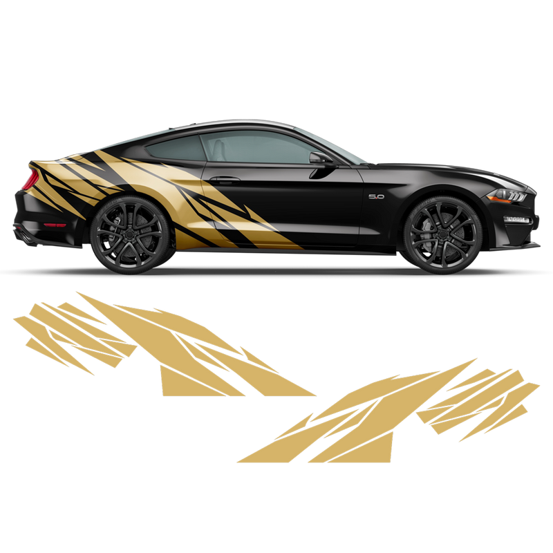 Warlord Side Graphics, for Ford Mustang