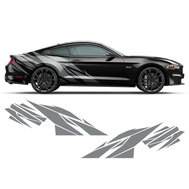 Warlord Side Graphics, for Ford Mustang