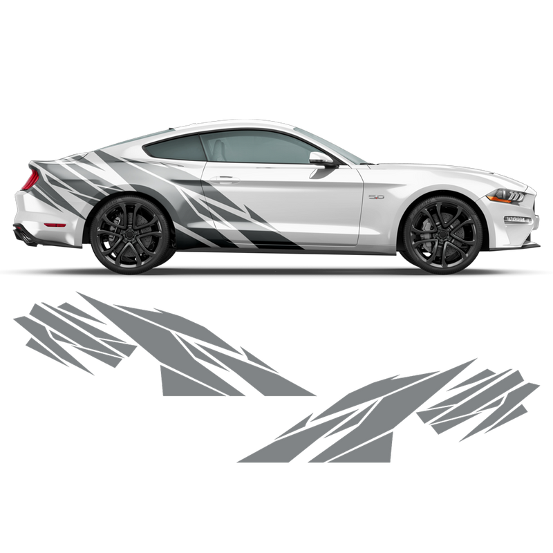 Warlord Side Graphics, for Ford Mustang