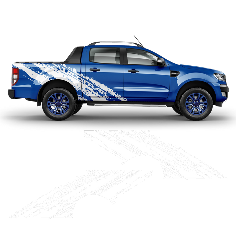SCRATCHED Wild Trak Side Graphic, Ford Ranger