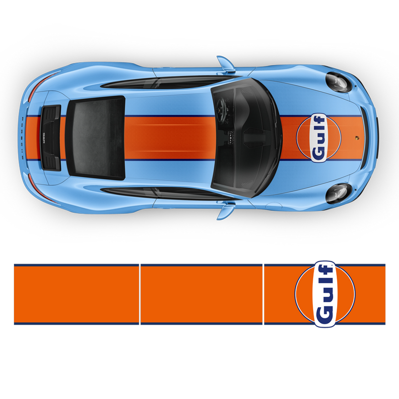 GULF Le Mans Racing Stripes kit, for Carrera 1999 - 2020