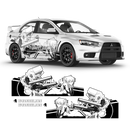 Neon Genesis Evangelion Itasha Asuka, Anime Style Decals for any Car Body