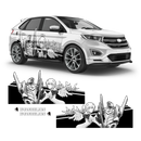 Neon Genesis Evangelion Itasha Asuka, Anime Style Decals for any Car Body