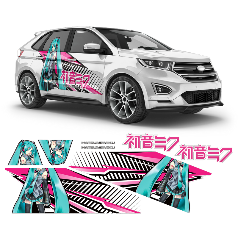 Hatsune Miku (VOCALOID) Itasha, Anime Style Decals for any Car Body