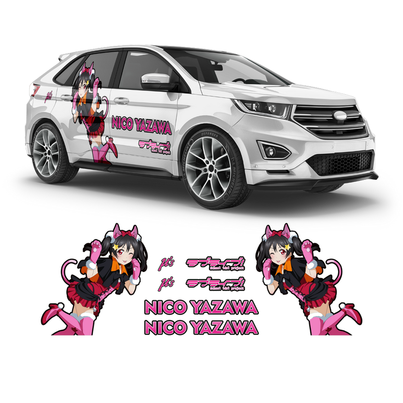Nico Yazawa (Love Live!) Itasha, Anime Style Decals for any Car Body