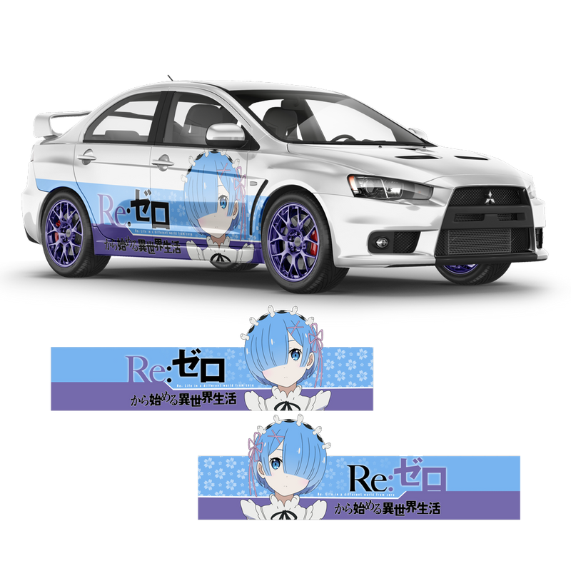 Re: Zero kara Hajimeru Isekai Seikatsu Itasha, Anime Style Decals, for any Car Body