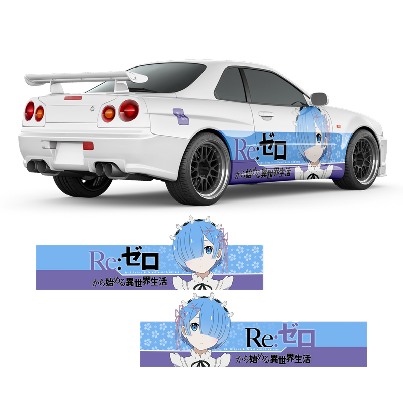 Re: Zero kara Hajimeru Isekai Seikatsu Itasha, Anime Style Decals, for any Car Body