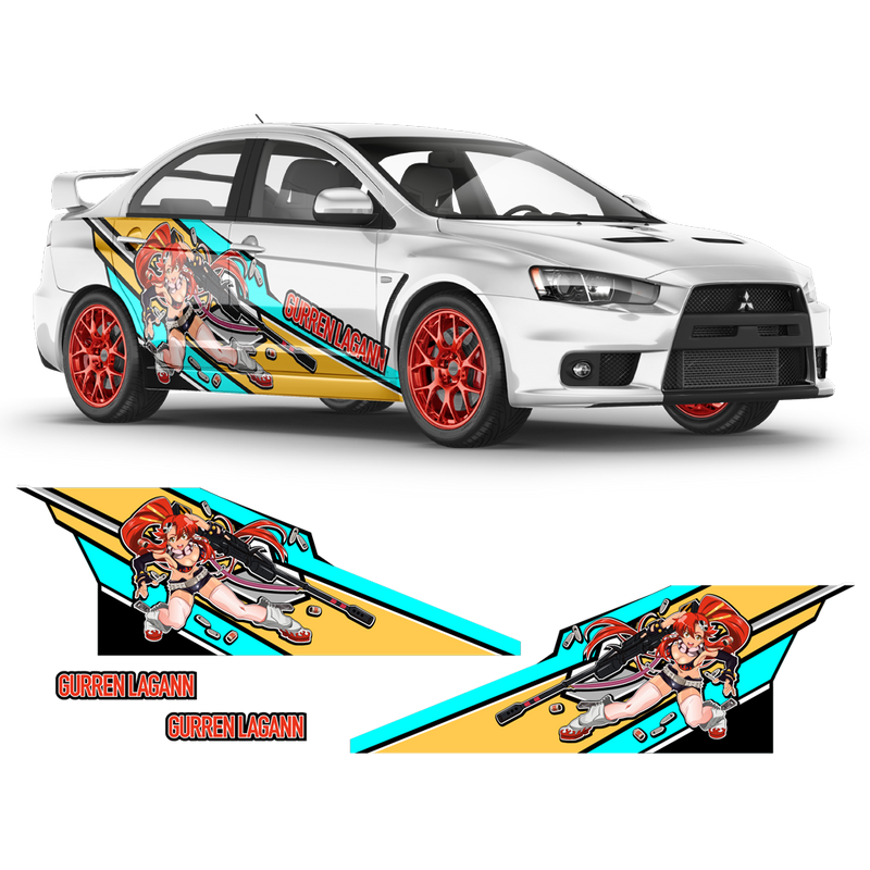 Yoko Littner Itasha Anime Style Side Graphic Decals (Tengen Toppa Gurren Lagann)