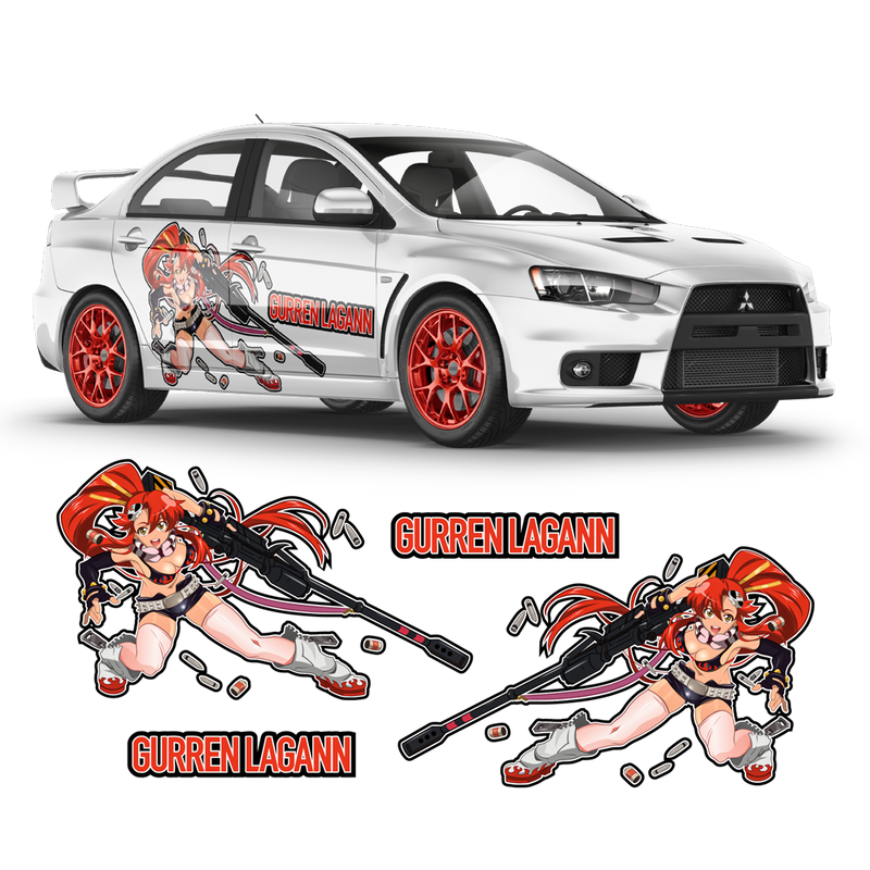 Yoko Littner (Gurren Lagann) Itasha, Anime Style Decals for any Car Body