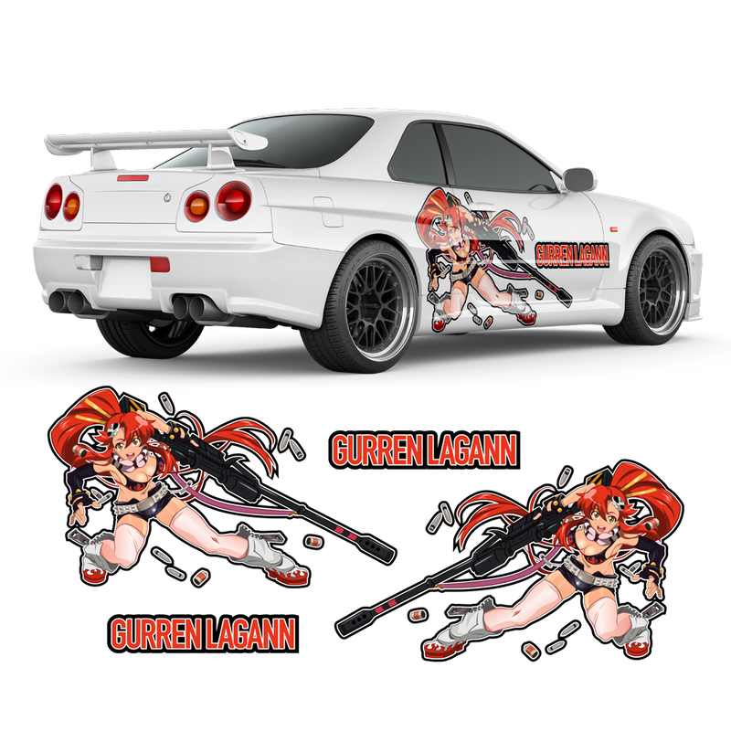 Yoko Littner (Gurren Lagann) Itasha, Anime Style Decals for any Car Body