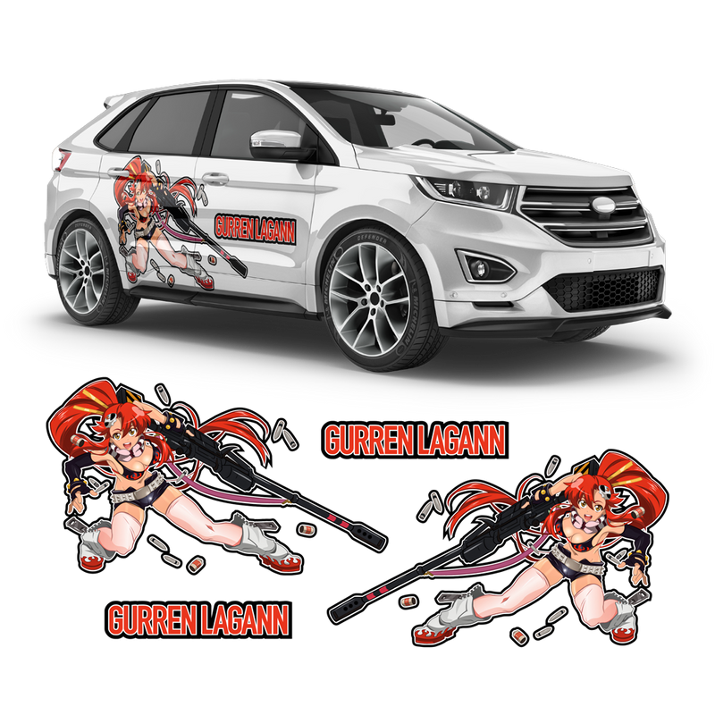 Yoko Littner (Gurren Lagann) Itasha, Anime Style Decals for any Car Body