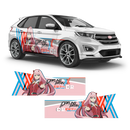 Zero Two (Darling in the FranXX) ITASHA, Anime Style Graphic Decals Set for any Car Body