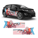 Zero Two (Darling in the FranXX) ITASHA, Anime Style Graphic Decals Set for any Car Body