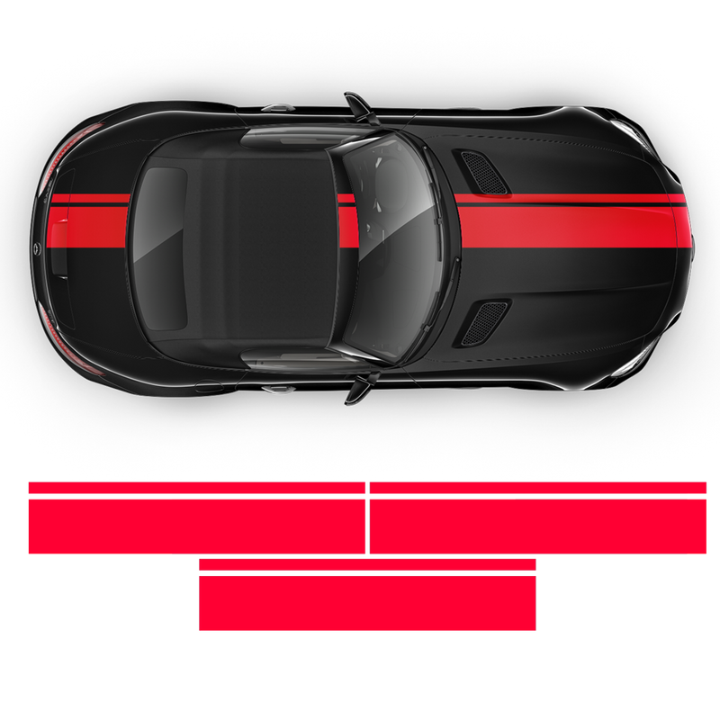 Bold Racing Stripes for MB AMG GTS yellow