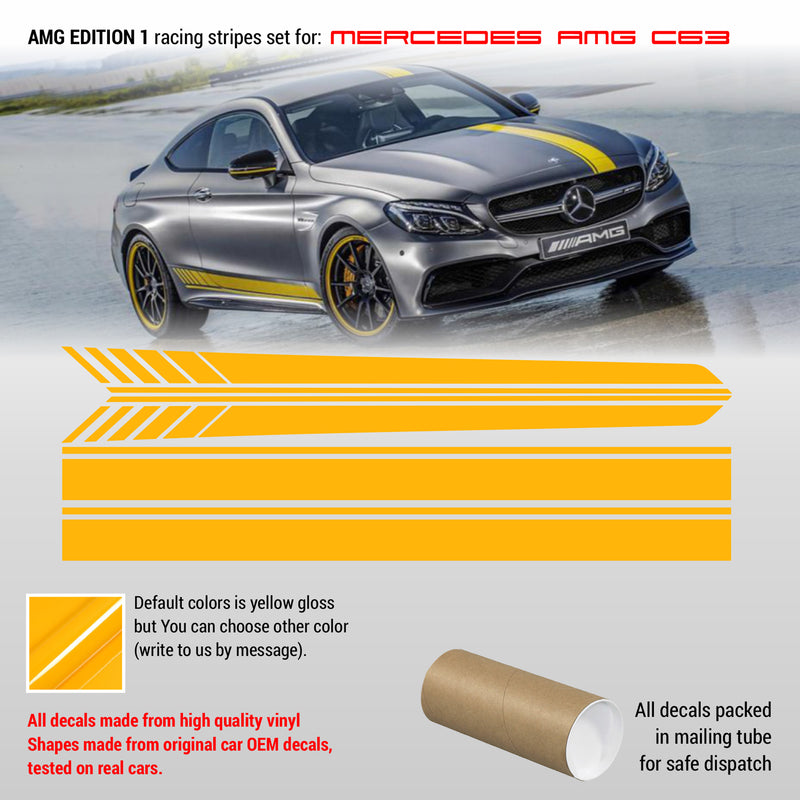 MB AMG C class edition 1 design Racing stripes - WRAPPSHOP.EU | Car Decals, Stripes, Vinyls