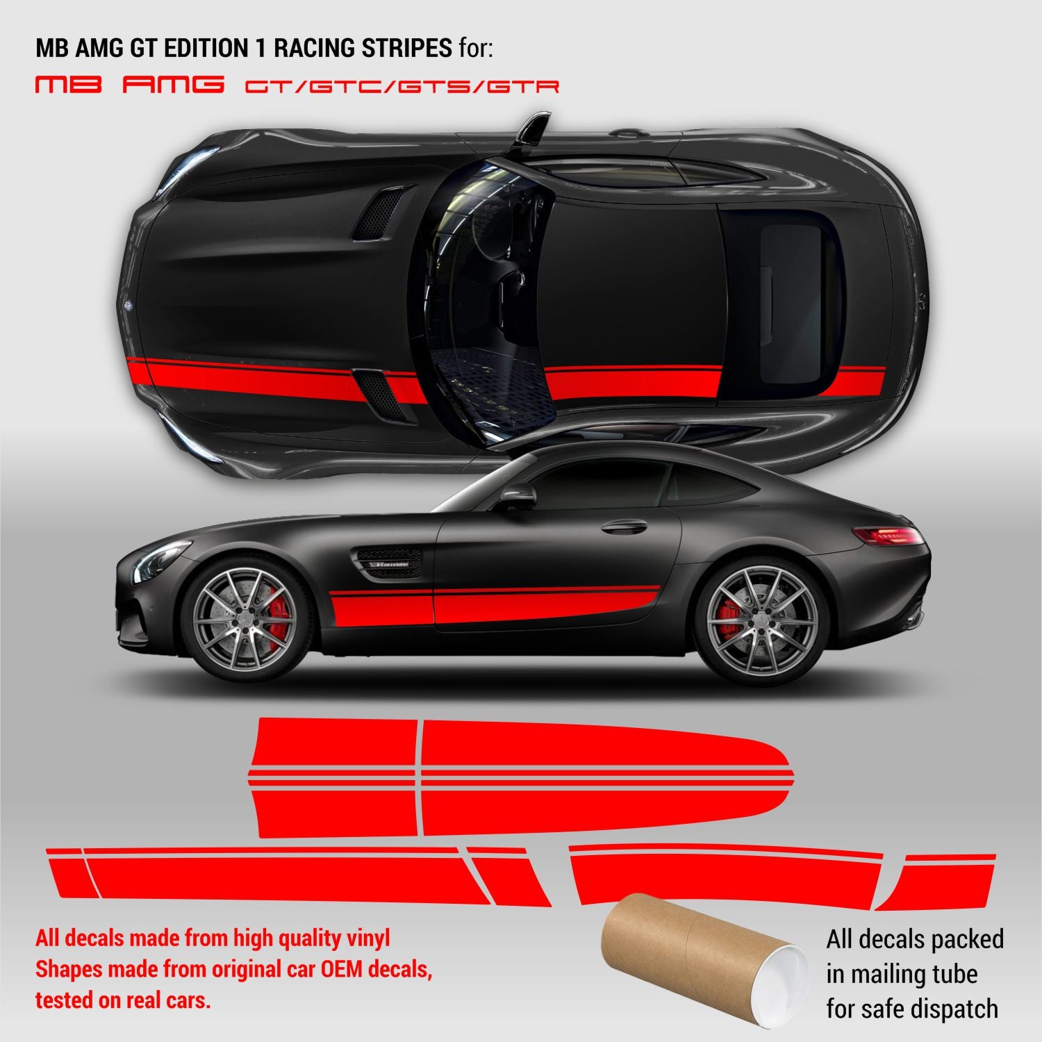 Mb F Racing Sticker MB AMG GT Edition 1 Racing Stripes