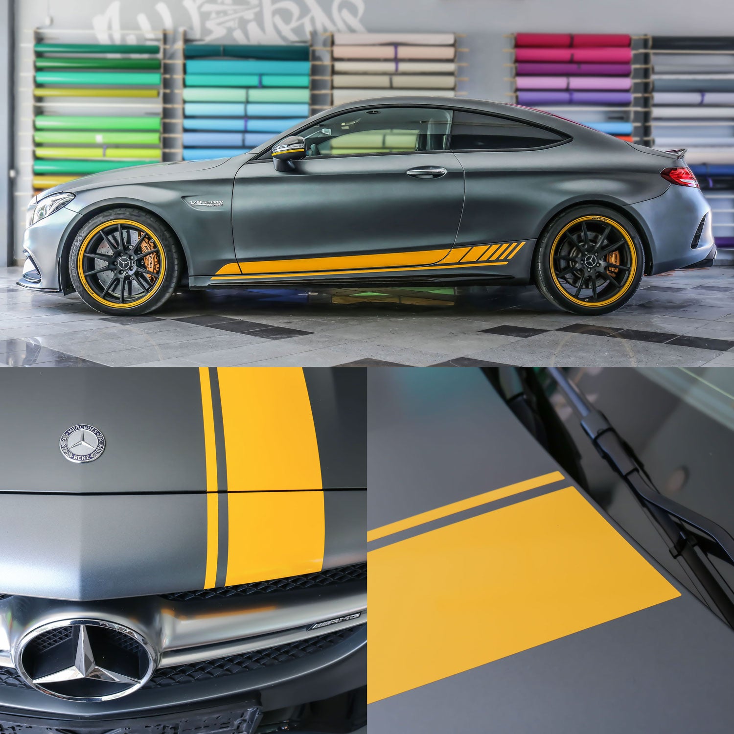 Mb F Racing Sticker MB Racing stripes AMG C class edition 1