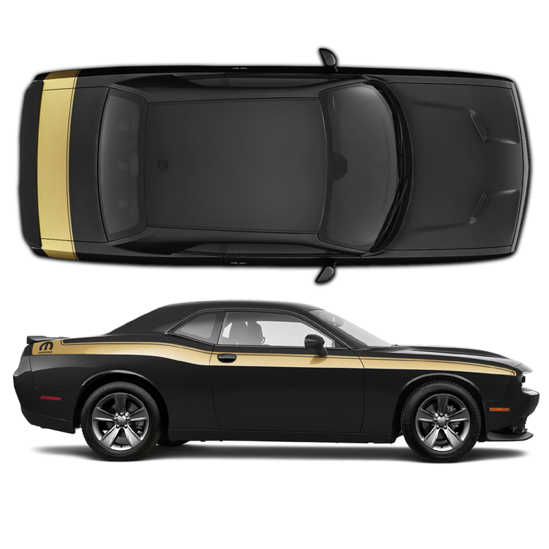 Mopar Side Stripes / Trunk Set for Dodge Challenger 2011 - 2020 black