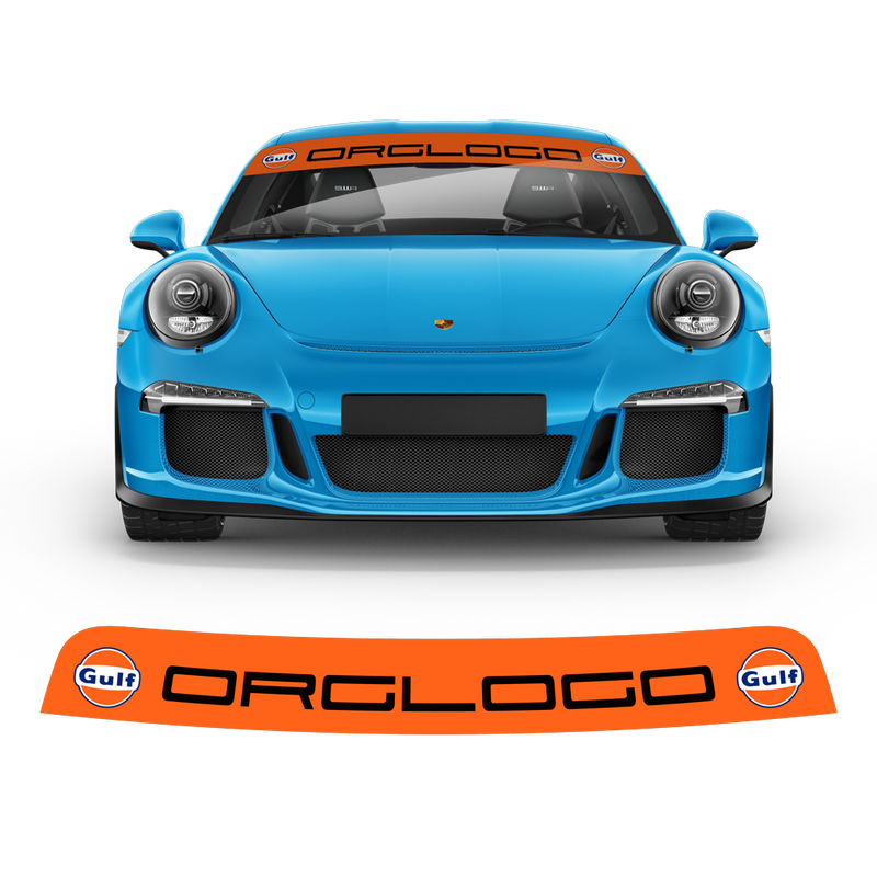 Windshield Gulf Style decals, for Carrera / Cayman / Boxster / Spyder