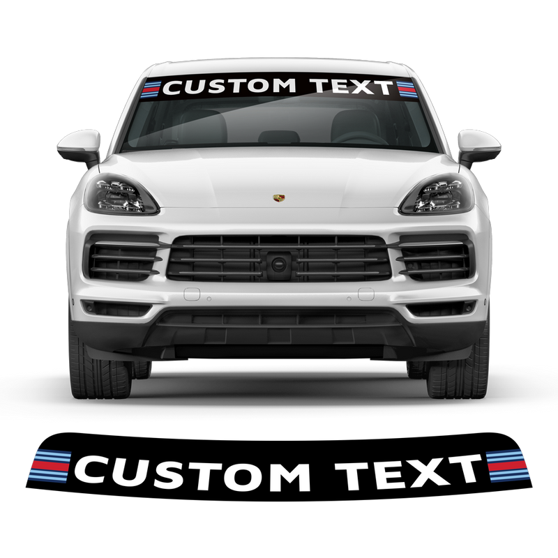 Windshield Martini Racing decals, for Cayenne / Macan