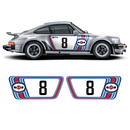 Classic Martini style Graphic Set, for Carrera 911 (930) 1975 - 1989