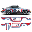 CLASSIC MARTINI Style Sides GRAPHIC SET, for CARRERA 911 (930) 1975 - 1989