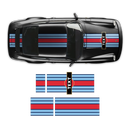 19' Martini Style Racing Stripes, for Porsche Carrera 930 / 964