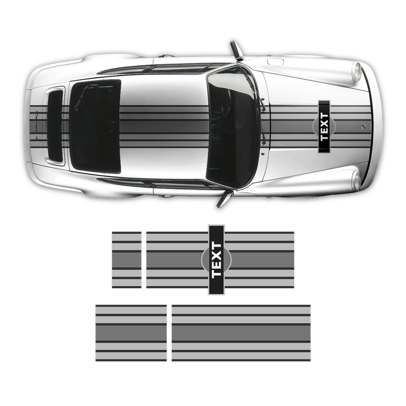 19' Martini Style Racing Stripes, for Porsche Carrera 930 / 964