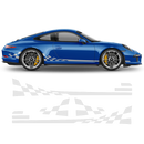 Checkered Side Graphic Design, for Porsche Carrera