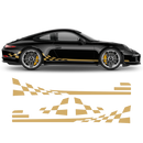 Checkered Side Graphic Design, for Porsche Carrera