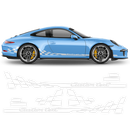 Checkered Side Graphic Custom text, for Carrera / Cayman / Boxster