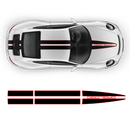 Dual Racing TOP Stripes two colors, for Carrera / Cayman / Boxster