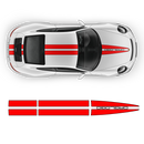 Dual Racing TOP Stripes two colors, for Carrera / Cayman / Boxster