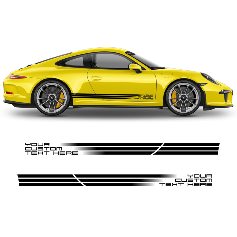 Faded Porsche Intelligent Performance Side stripes, for Carrera