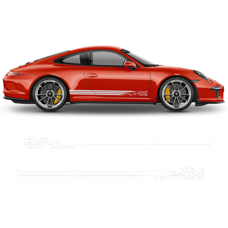 Faded Porsche Intelligent Performance Side stripes, for Carrera