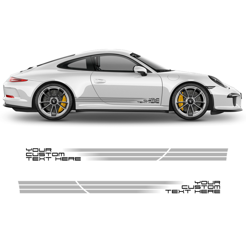 Faded Porsche Intelligent Performance Side stripes, for Carrera