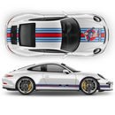 Martini Style Pin Up Girl Racing stripes, for Porsche Carrera