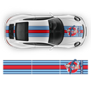 Martini Style Pin Up Girl Racing stripes, for Porsche Carrera