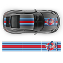 Martini Style Pin Up Girl Racing stripes, for Porsche Carrera