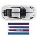 Martini Style THIN Racing stripes LOGO, for Porsche Carrera / Cayman / Boxster