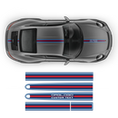 Martini Style THIN Racing stripes LOGO, for Porsche Carrera / Cayman / Boxster