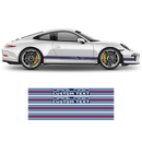 Martini Style THIN Racing stripes LOGO, for Porsche Carrera / Cayman / Boxster