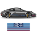 Martini Style THIN Racing stripes LOGO, for Porsche Carrera / Cayman / Boxster
