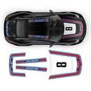 Retro Style Martini Racing Stripes Set, for Carrera 1999 - 2024 (996/997/991/992)