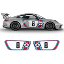 Retro Style Martini Racing Stripes Set, for Carrera 996/997/991/992